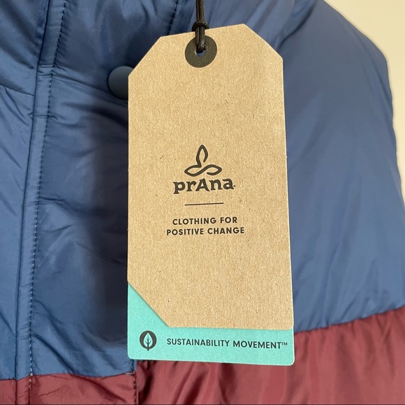 Prana Hellebore Down Puffer Vest Nocturnal Colorblock Size XL - Picture 5 of 7